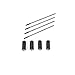 Jib Boom Counterbalance Weight - 4 Pack for the V1-V5 Joysway Dragon Force DF65 RC Sailboat
