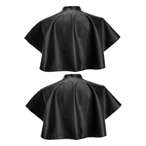 Capa de peluquería impermeable negra 2 piezas miniatura 1