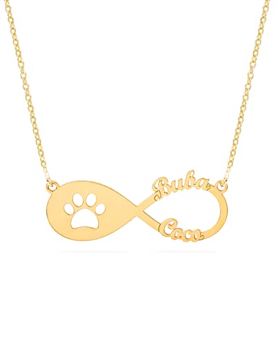 Doble Aro Collar Infinito para Dos Mascotas