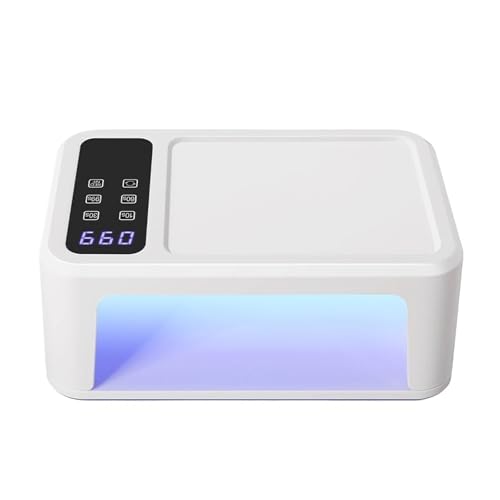 Lámpara UV LED para uñas, Secador de uñas con 140 LED y lámpara UV 480 W for curar todo tipo esmaltes gel. Lámpara manicura sensor