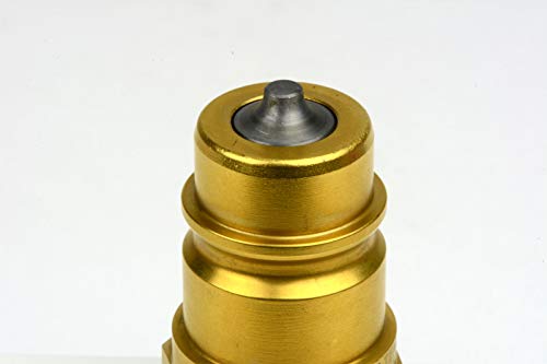 Image of TEMCo 1 /2 inch Female NPT Thread 1 /2 inch Body Pair Hydraulic Coupler ISO 5675 Poppet Valve Quick Connect for Tractors and Ag Equipment Fits Pioneer Parker Format - HF0054 (HF0052 + HF0053)