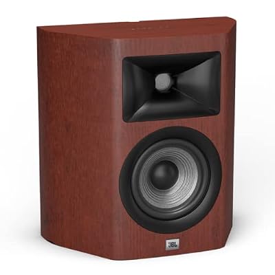 JBL Studio 610, Red Wood - High-Performance, On-Wall Loudspeaker - with 5.25 PolyPlas Cone Woofer, 2414H-1 Compression Driver & Magnetic Grille