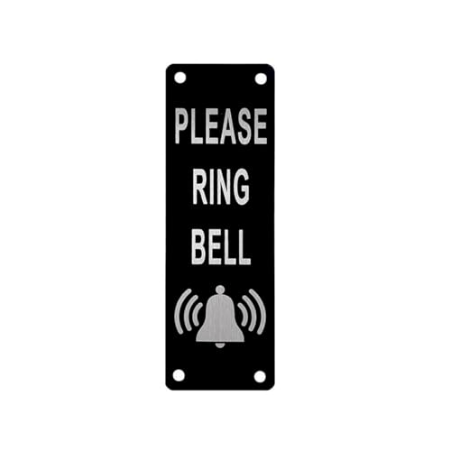Cartello Per Porta 'Please Ring The Bell' - Adesivo E Preforato, Resistente Alle Intemperie, Facile Da Montare Su Porta O Parete - 3