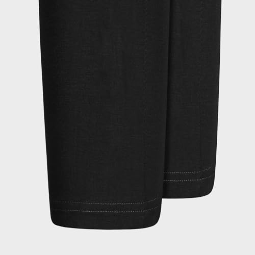 Asimoon Womens Exercise Pants Stretch Workout Pants Loose Comfy Wide Leg Sweatpants Ladies Pull On Yoga Pants With Pockets For Women Black-A thumb #4