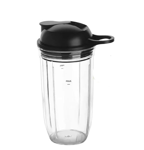 Vaso de 24 oz for licuadora, compatible con NutriBullet Blender Combo de 1000 W y 1200 W, repuesto con tapa for llevar.