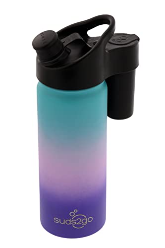 Image of Suds2Go Stainless Steel Water Bottle and Portable Hand Washing Station, Insulated Leakproof Bottle with Foam Dispenser for Outdoor Use, As Seen on Shark Tank