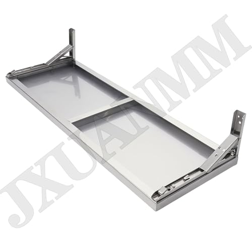 Miniatura 4 de Estante De Pared Plegable De Acero Inoxidable Camión De Comida Estante Plegable Para Cocina, Restaurante, Garaje, Lavandería, Lavadero,120x40cm 47.2x15.7in