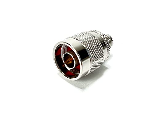 Adaptador RF Coax Mini UHF Hembra a N Macho 2 pzas miniatura 1