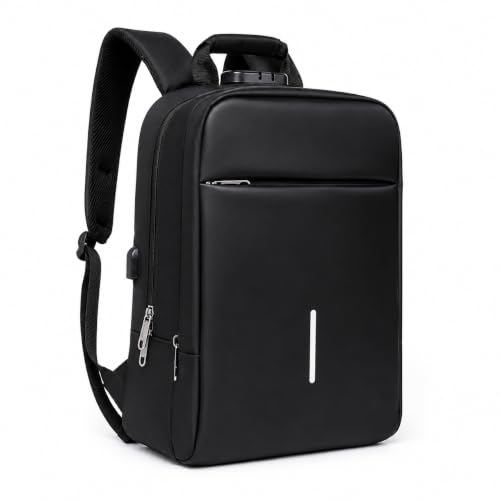 Image of TECHYBEE 45 L Expandable Travel Backpack - Flight Approved Carry On Weekender Bag with 16-Inch Laptop Compartment - Anti-Theft Large Business & College Daypack (Black)
