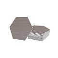 Avant Decor | Stone Composite Hexagon Wood Grain | Peel and Stick Kitchen Backsplash Tiles | Stick On Wall Tiles | Easy DIY Installation | 6” x 6.9” | Single Tile