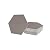 Avant Decor | Stone Composite Hexagon Wood Grain | Peel and Stick Kitchen Backsplash Tiles | Stick On Wall Tiles | Easy DIY Installation | 6” x 6.9” | Single Tile