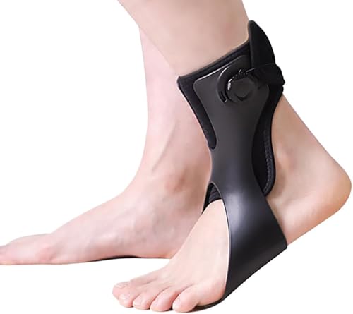 McbeAn Drop Foot Brace Orthosis, Foot Drop Brace Splint, Gait Assist Support Bracket, Adjustable Lightweight Ankle Foot Orthosis, for Drop Foot, Ankle Instability or Limb Spasticity