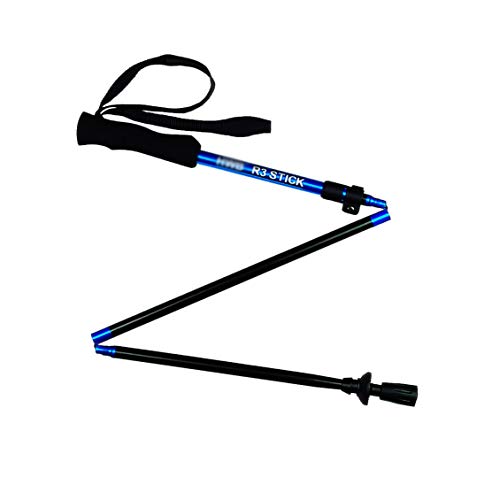 Bastón de trekking de fibra de carbono ultraligero y plegable para senderismo 1