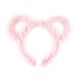 Oblique Unique® Haarreifen Süße Plüsch Ohren Teddy Bär Haarreif für Fasching Karneval Motto Party Kostüm Accessoires Rot Rosa Schwarz - Farbe wählbar (Rosa)