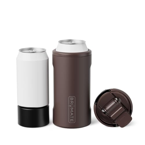 Image of BruMate Hopsulator Trio 3-in-1 Insulated Can Cooler for 12oz / 16oz Cans + 100% Leak Proof Tumbler with Lid | Insulated for Beer, Soda, and Energy Drinks