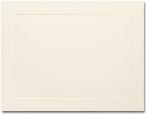 Fine Impressions Ecru Flat Panel Cards - A2 (4 1/4 x 5 1/2) 80 lb Cover Vellum - 250 per Box
