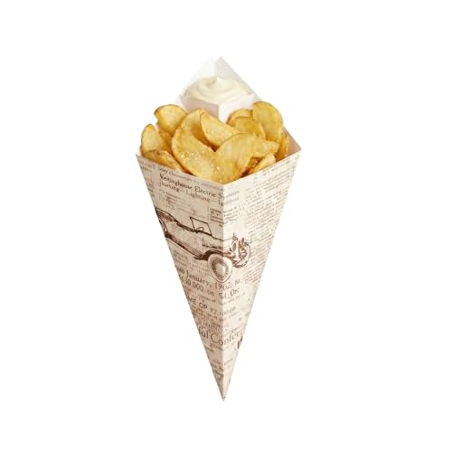 Restaurantware Cone Paper Newsprint Food, 15 x 9 In, 100 Pack