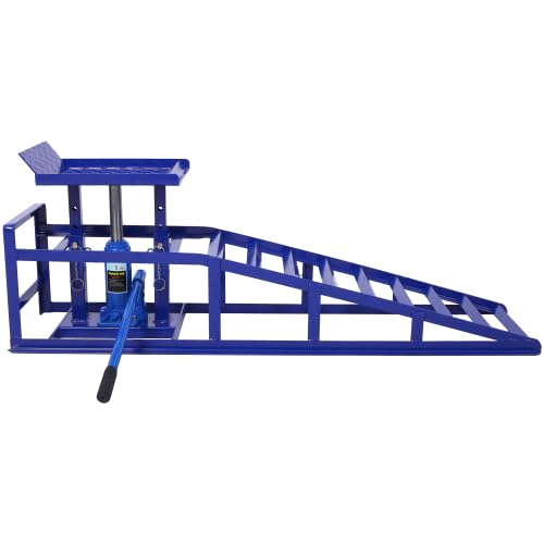 2 Rampas hidráulicas para auto de 5 toneladas color azul miniatura 4
