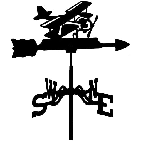 Asffdhley Decorative Wind Vane Weather Vane Garden Roofs Mount Yard Decoration, Stainless Steel Weathervane Farm Retro Durable Scene Professionnel Measuring Tool Cover