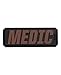 Medic -PVC Identification Morale Patch with Hook and Loop Backing (Coyote)
