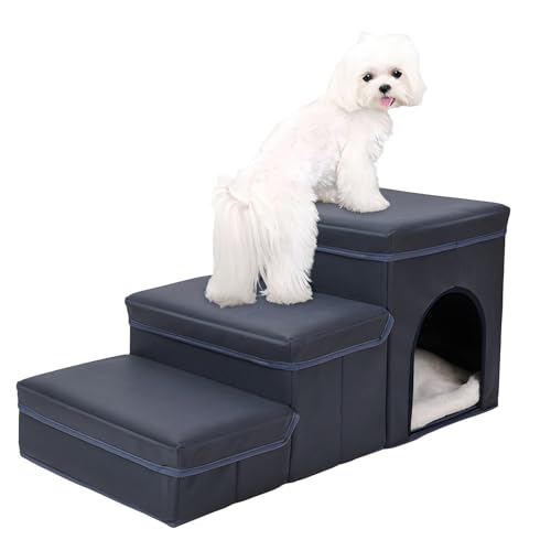 Pet Storage Ladder, Foldable Dog Bed, Cat and Dog Climbing Ladder, Auxiliary Bed with Storage Space and Apartment