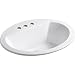 KOHLER K-2699-4-0 Bryant Oval Self-Rimming Bathroom Sink with 4-Inch Centers, White