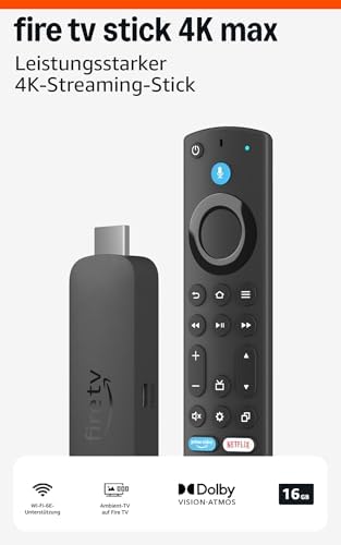 Amazon Fire TV Stick 4K Max, unterstützt Streaming über Wi-Fi 6E,...