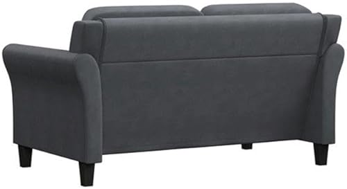 Miniatura 6 de Hawthorne Collections Sofá biplaza de tapicería duradera de microfibra de fácil montaje de transición en gris oscuro