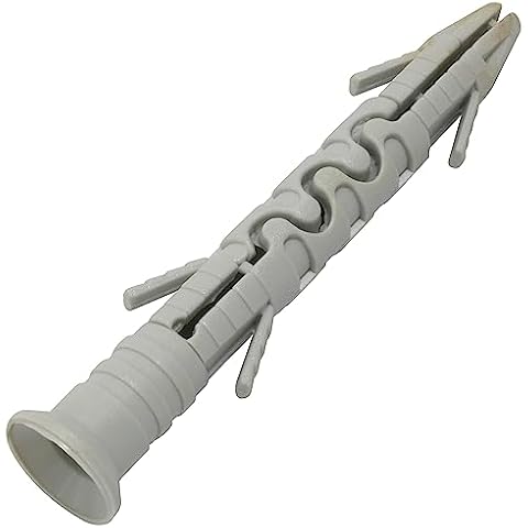 AERZETIX - C67077 – Set of 50 Universal Dowels with Bevelled / Milled Collar – Polyamide – Masonry Fixing Concrete Brick Block Building Screws Construction Cover