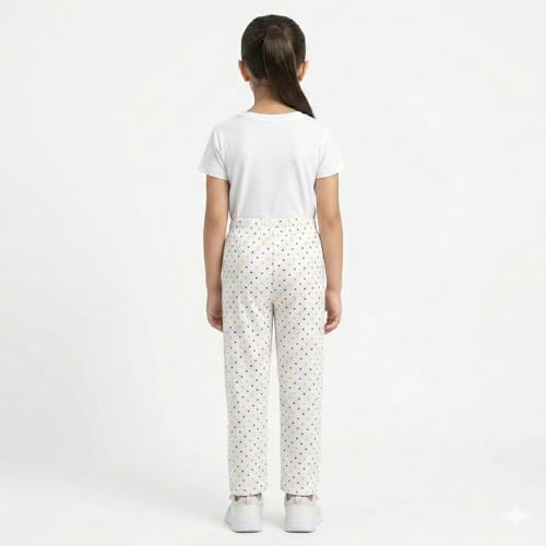Image of IndiWeaves Regular Fit Pure Cotton Pajama Pants with All Over Print for Girls (Multicolor Designs)(Pack of 4)