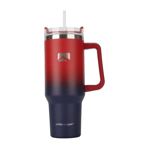 Polarscape 40oz Insulated Tumbler with Straw Cover