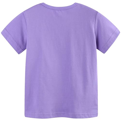 Image of AIWUHE Toddler T Shirts Cotton Summer Tshirts Boys Girls Short Sleeve Tee Tops Casual Graphic Clothes Crew Neck Shirts 2-6Y