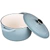 VORRINGARD Enameled Cast Iron Dutch Oven Pot with Lid, for Bread Baking, Round Bread Oven- include Sourdough Bread Baking Supplies set, 4.5QT, Sea Salt #5