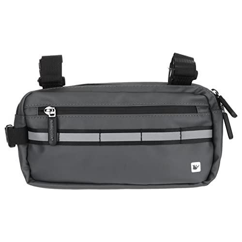 Milisten 1 Pc Bolsa Delantera de Bicicleta Accesorios Mochila Plegable transportador cesto Bolsa de Hombro Bolsos Bolsas Bolso Bolsa de Manillar Bandolera cangurera poliéster Grey