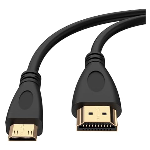 Alitutumao Mini HDMI to HDMI Cable, 4K 60Hz High Speed Camera to Computer TV Adapter Monitor Cord Compatible with Canon PowerShot ELPH EOS Rebel DSLR SL1 SL2 T1i T2i T3 T4i T5 T5i T6 T6i T7 T7i, 5FT Cover