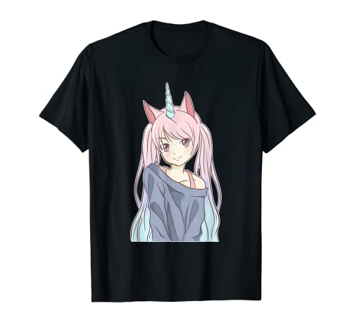 Japanese Anime Girl Unicorn Shirt - Pastel Goth - Punk