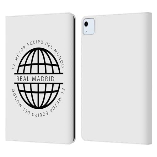 Housse portefeuille iPad Air 11 2022 2024 Real Madrid CF cuir noir antichoc