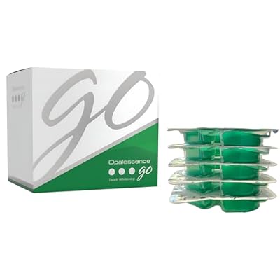 Opalescence Go - Prefilled Teeth Whitening Trays - Original 15% - 4 Treatments - Hydrogen Peroxide with PF - Cool Mint - Made by Ultradent. 4648-1