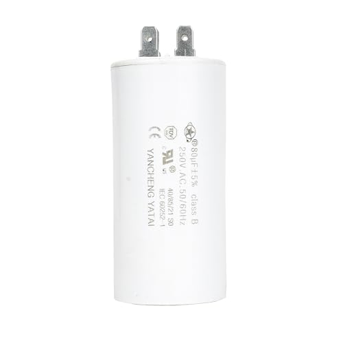 YATAI CBB60 80uF 250V AC Run Capacitor, 4-Pin, Cylinder