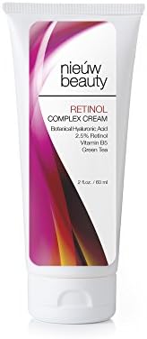 RETINOL COMPLEX CREAM by nieuw beauty. Retinol Moisturizer face Cream for Women and Men. With 2.5% Active Retinol, Hyaluronic Acid, Vitamin E. For All Skin Types (2 oz)