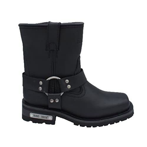 Adtec Women's 2436 7" Side Zipper Harness Boot Black2