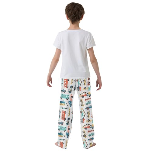 ZZXXB Transportation Car Boys Long Pants Soft Trousers Elastic Waist Kids Lounge Bottoms with Pockets S-XL3