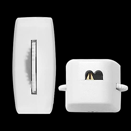 Jifeijidian Lamp Inline Rotary Cord Switch Spt-1 3A 250Vac / 6A 125Vac / 3A 125Vt On-Off Fit For Office Home Bedroom Light Switches Replacement Part Gear Switch White 2Pack #TOP6