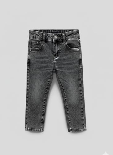 Image of A.T.U.N. (ALL THINGS UBER NICE) Boys Cotton Stretchable Straight Fit Denim Jeans | Soft Washed Mid Rise Comfort Jeans for Everyday Wear | Durable Stylish Casual Bottom Wear