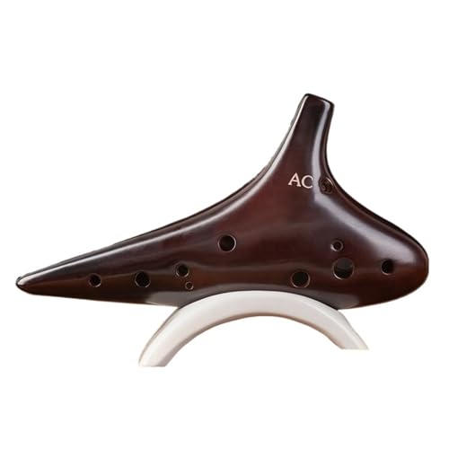 Ocarina 12 Trous AC Alto C Instrument Fumé pour Débutant et Auto-Apprentissage