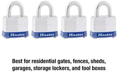 Master Lock Padlock 1 9/16In Keyed Alike Tumbler 4Pk