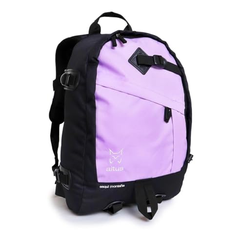 ESQUI MONTAÑA G30 | 27 Litros | Negro/Lila | Mochila urbana | Mochila para Colegio | Ordenador Portatil | Viaje | Senderismo | Escolares | Universidad | Adulto (Lila)