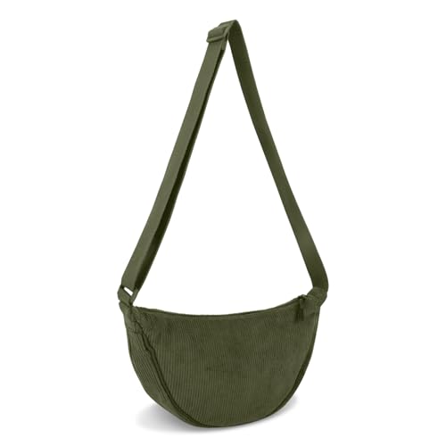 Image of Nylon Crescent Crossbody Bag for Women Purses Trendy Men,Small Travel Sling Bag Hobo