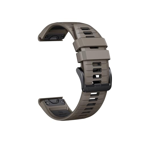 22 26MM�V���J�Q���x���g�ɓK������Garmin Fenix 7/7 Pro/7X/6X/6 Pro/5X/5 Plus/Epix/Instinct�����\�x���g(Brown Dark Grey,26mm)