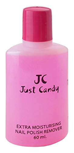 Just Candy Acetone-Free Pink Nail Polish Remover – Moisturizing Formula with Vitamin E & Jojoba Oil for Sensitive Nails – Quick Clean, No Smear, Pineapple Lemon Fragrance, Travel-Friendly (60ml)